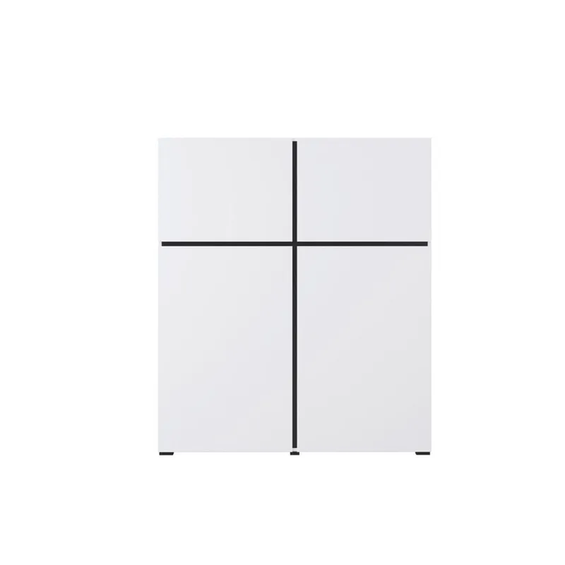 Skjenk Cross 4 Dører - Hvit - Svart - Oppbevaring - Oppbevaringsmøbler - Sideboard & skjenker