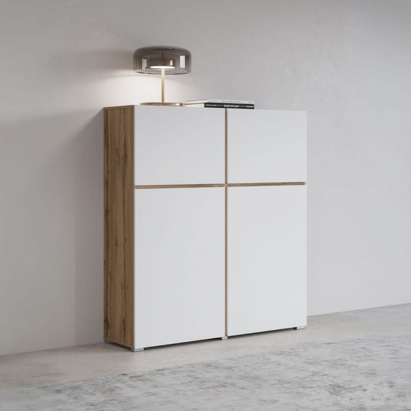 Skjenk Cross 4 Dører - Hvit - Oppbevaring - Oppbevaringsmøbler - Sideboard & skjenker