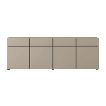 Skjenk Cross 4 dører med 4 skuffer - Congo - Svart - Oppbevaring - Oppbevaringsmøbler - Sideboard & skjenker
