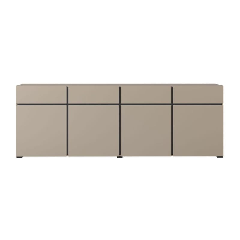 Skjenk Cross 4 dører med 4 skuffer - Congo - Svart - Oppbevaring - Oppbevaringsmøbler - Sideboard & skjenker