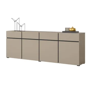 Skjenk Cross 4 dører med 4 skuffer - Congo - Svart - Oppbevaring - Oppbevaringsmøbler - Sideboard & skjenker