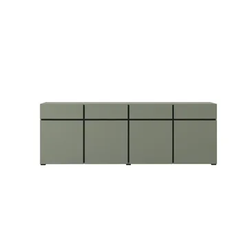 Skjenk Cross 4 dører med 4 skuffer - Grønn - Svart - Oppbevaring - Oppbevaringsmøbler - Sideboard & skjenker