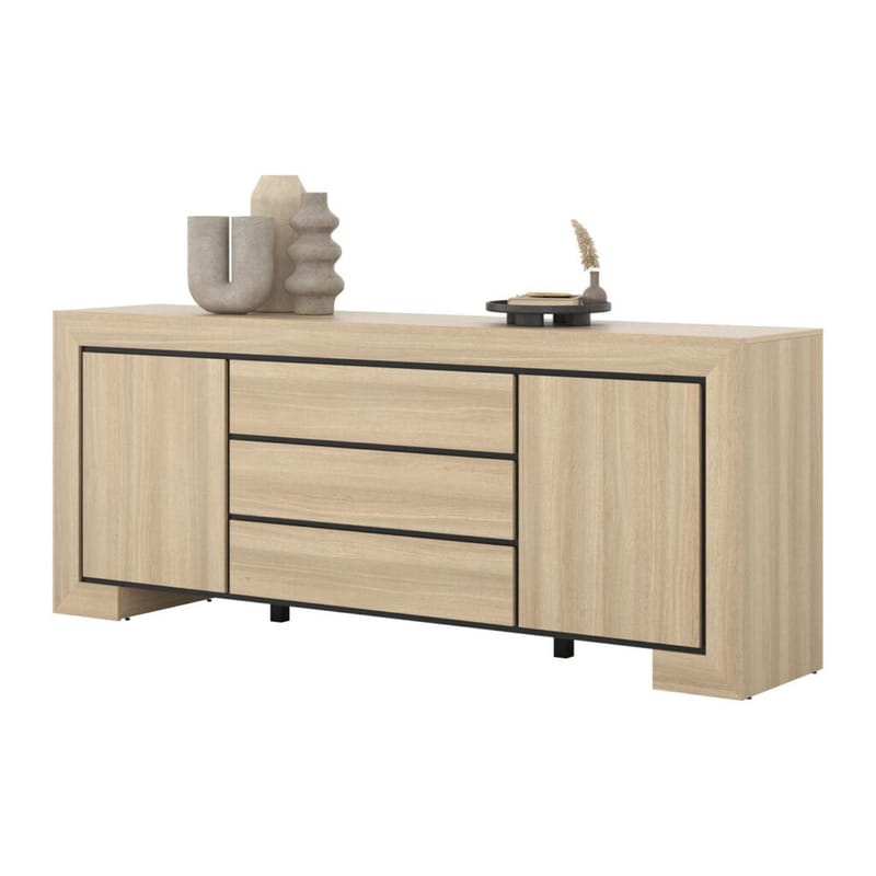 Skjenk Cuba II 2 dører med 3 skuffer - Oppbevaring - Oppbevaringsmøbler - Sideboard & skjenker