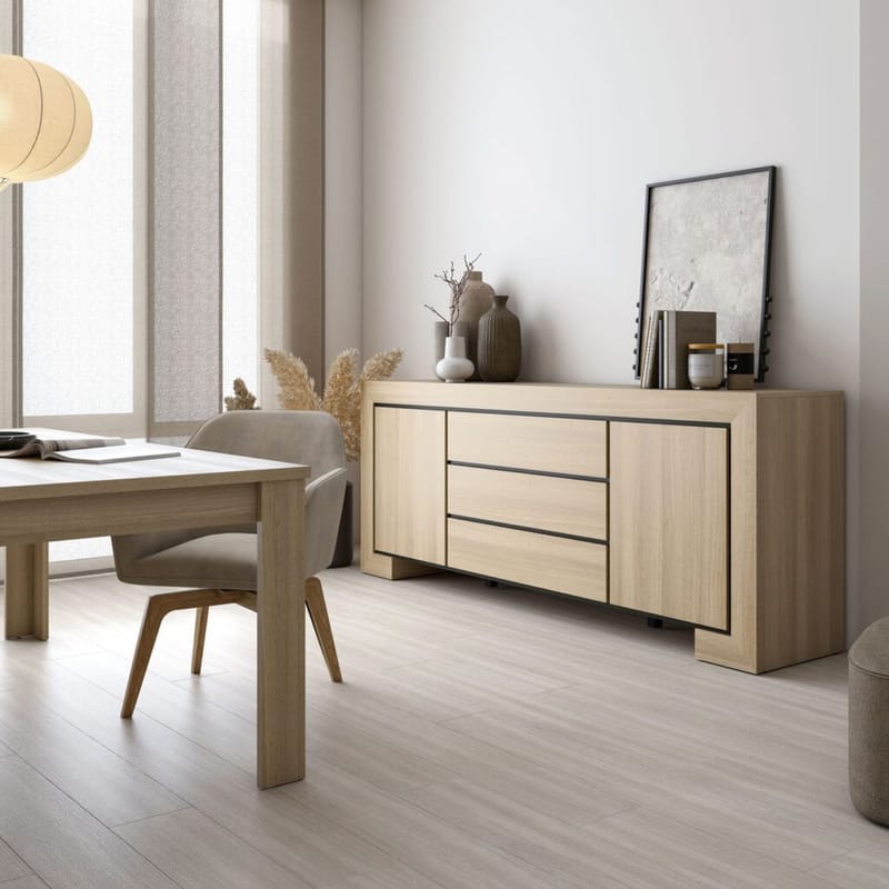 Skjenk Cuba II 2 dører med 3 skuffer - Oppbevaring - Oppbevaringsmøbler - Sideboard & skjenker