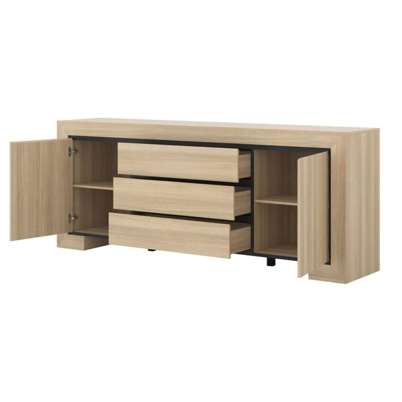 Skjenk Cuba II 2 dører med 3 skuffer - Oppbevaring - Oppbevaringsmøbler - Sideboard & skjenker