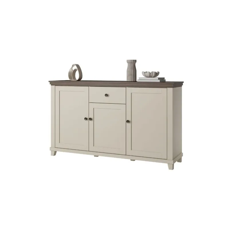 Skjenk Evora 3 dører 1 skuff - Lys Beige - Oppbevaring - Oppbevaringsmøbler - Sideboard & skjenker