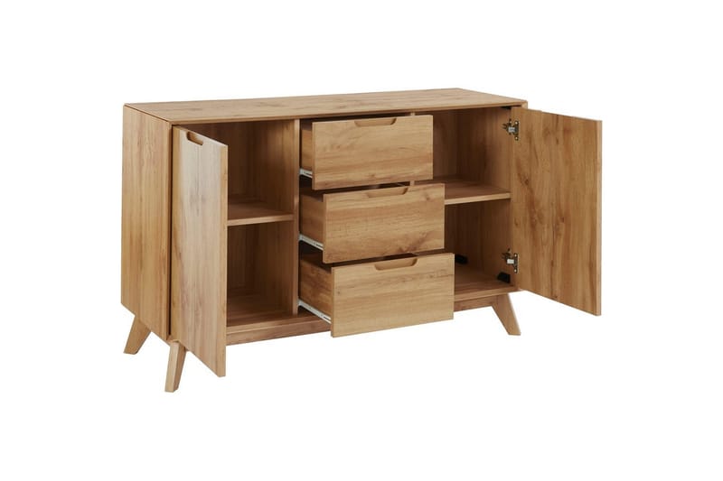 Skjenk Ezra 120x40x75 cm, Wotan eik - 120x40x75 cm, Wotan eik - Oppbevaring - Oppbevaringsmøbler - Sideboard & skjenker