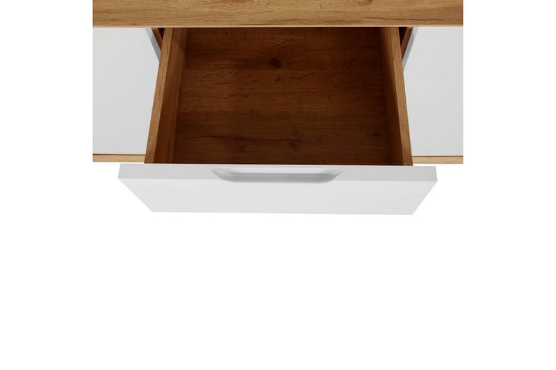 Skjenk Ezra 120x40x75 cm, Wotan eik/hvit - 120x40x75 cm, Wotan eik/hvit - Oppbevaring - Oppbevaringsmøbler - Sideboard & skjenker