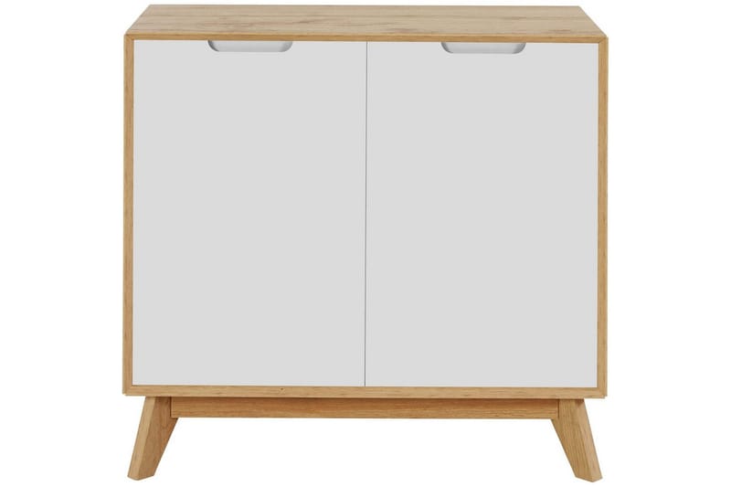 Skjenk Ezra 80x40x75 cm, Wotan eik/hvit - 80x40x75 cm, Wotan eik/hvit - Oppbevaring - Oppbevaringsmøbler - Sideboard & skjenker