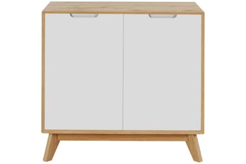 Skjenk Ezra 80x40x75 cm, Wotan eik/hvit - 80x40x75 cm, Wotan eik/hvit - Oppbevaring - Oppbevaringsmøbler - Sideboard & skjenker