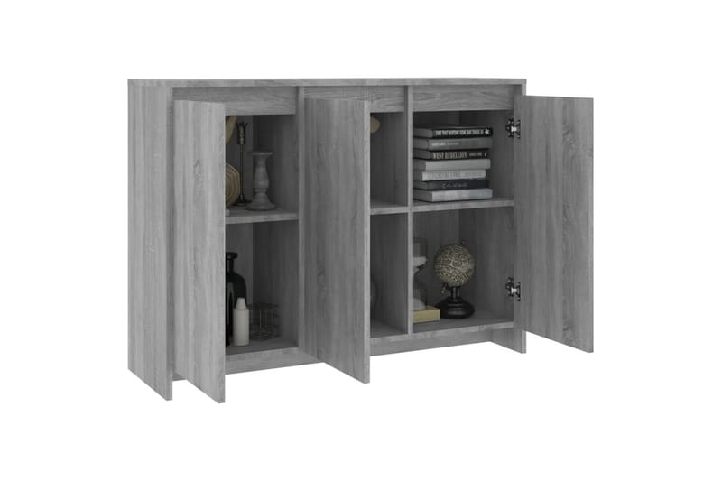 Skjenk grå sonoma eik 102x33x75 cm sponplate - Grå - Oppbevaring - Oppbevaringsmøbler - Sideboard & skjenker