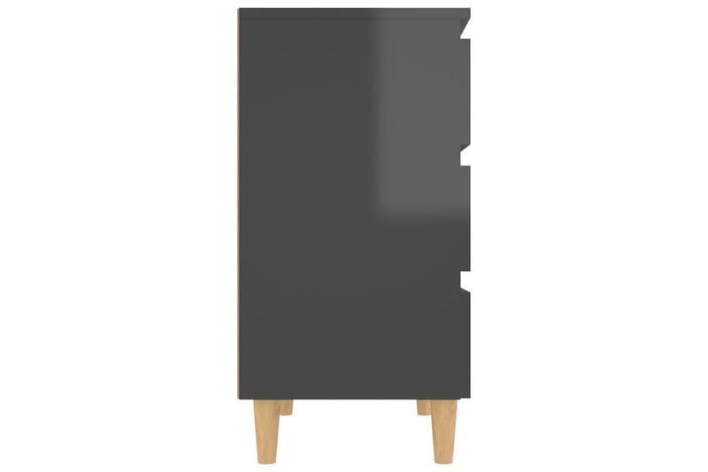 Skjenk høyglans grå 60x35x69 cm sponplate - Grå - Sideboard & skjenker