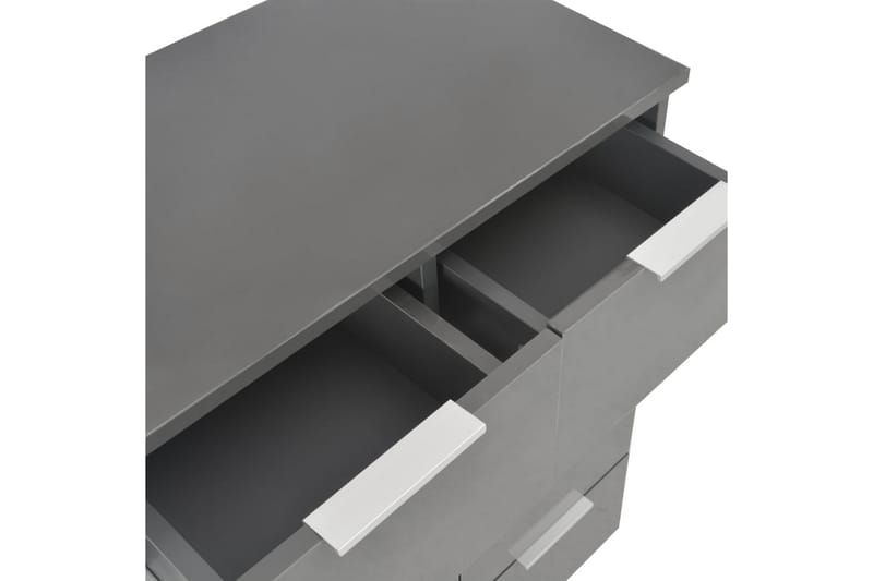 Skjenk høyglans grå 60x35x76 cm sponplate - Grå - Sideboard & skjenker