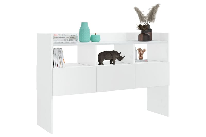 Skjenk høyglans hvit 105x30x70 cm sponplate - Hvit - Oppbevaring - Oppbevaringsmøbler - Sideboard & skjenker