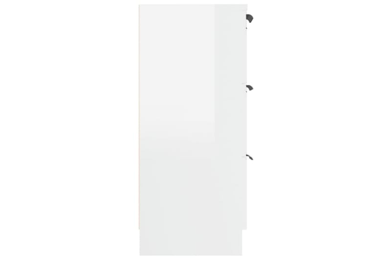 Skjenk høyglans hvit 60x30x70 cm konstruert tre - Hvit - Sideboard & skjenker