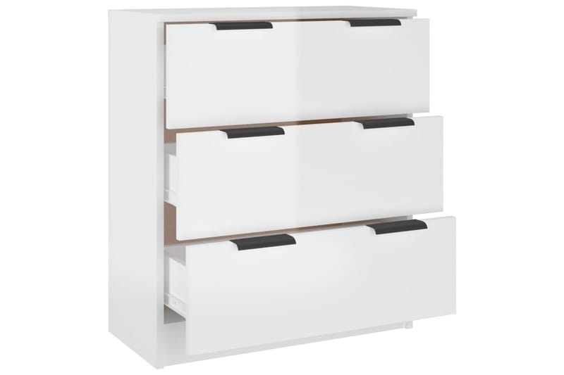 Skjenk høyglans hvit 60x30x70 cm konstruert tre - Hvit - Oppbevaring - Oppbevaringsmøbler - Sideboard & skjenker