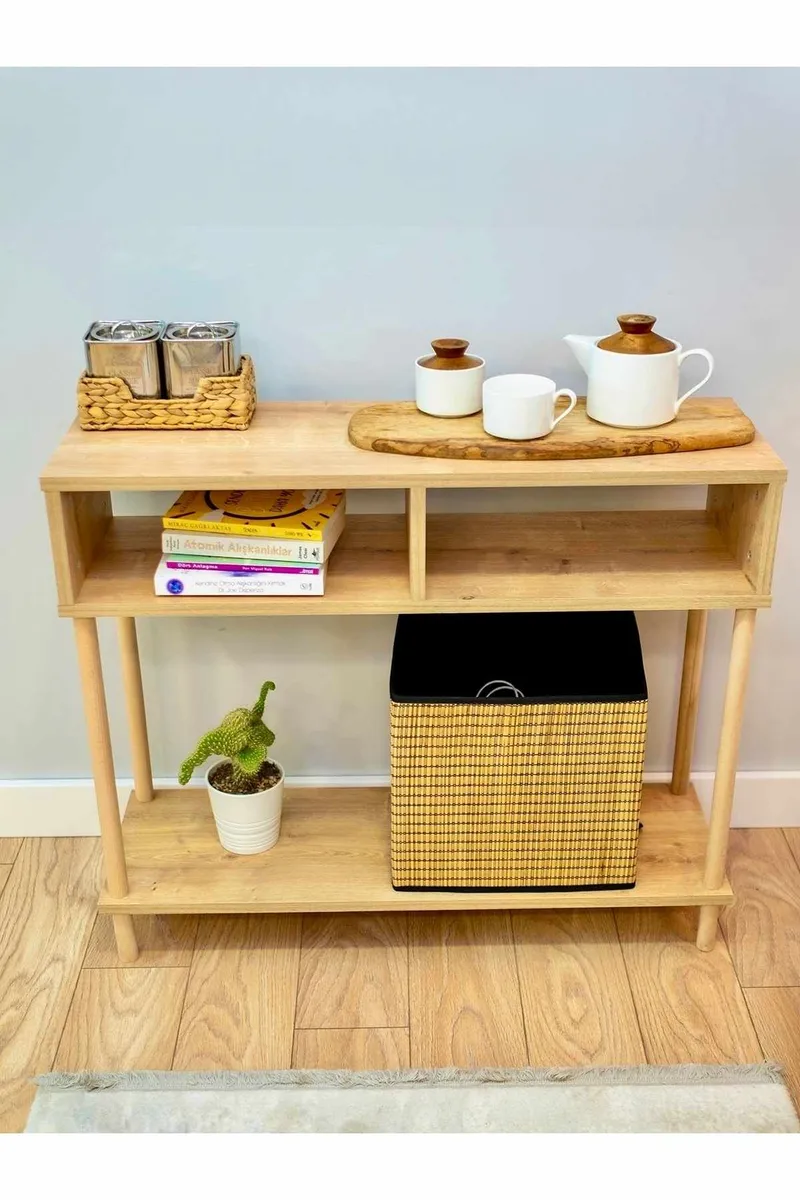 Skjenk Hanah Home Peka Sideboard (90 x 75 x 30 cm) Sapphire Oak - Sapphire Oak - Oppbevaring - Oppbevaringsmøbler - Sideboard & skjenker