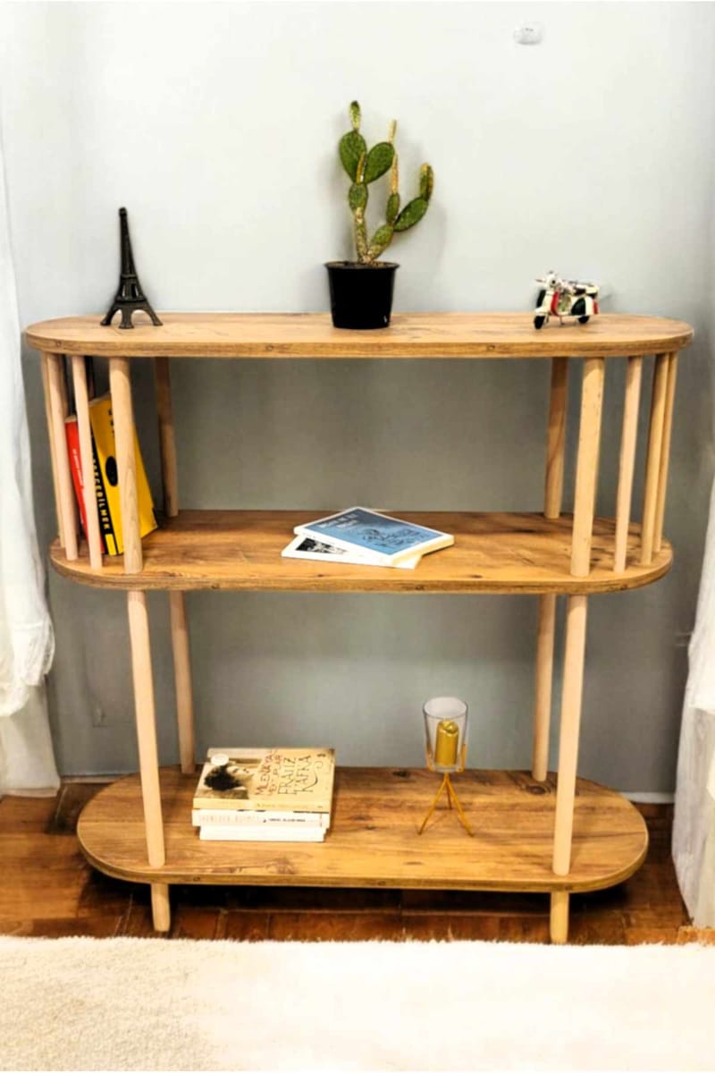 Skjenk Hanah Home Peka Slim (90 x 90 x 30 cm) Furu - Furu - Oppbevaring - Oppbevaringsmøbler - Sideboard & skjenker
