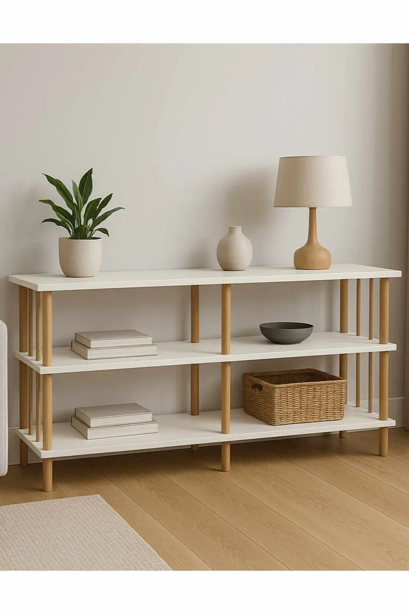 Skjenk Hanah Home Peka Wide (120 x 73 x 30 cm) Hvit - Hvit - Oppbevaring - Oppbevaringsmøbler - Sideboard & skjenker