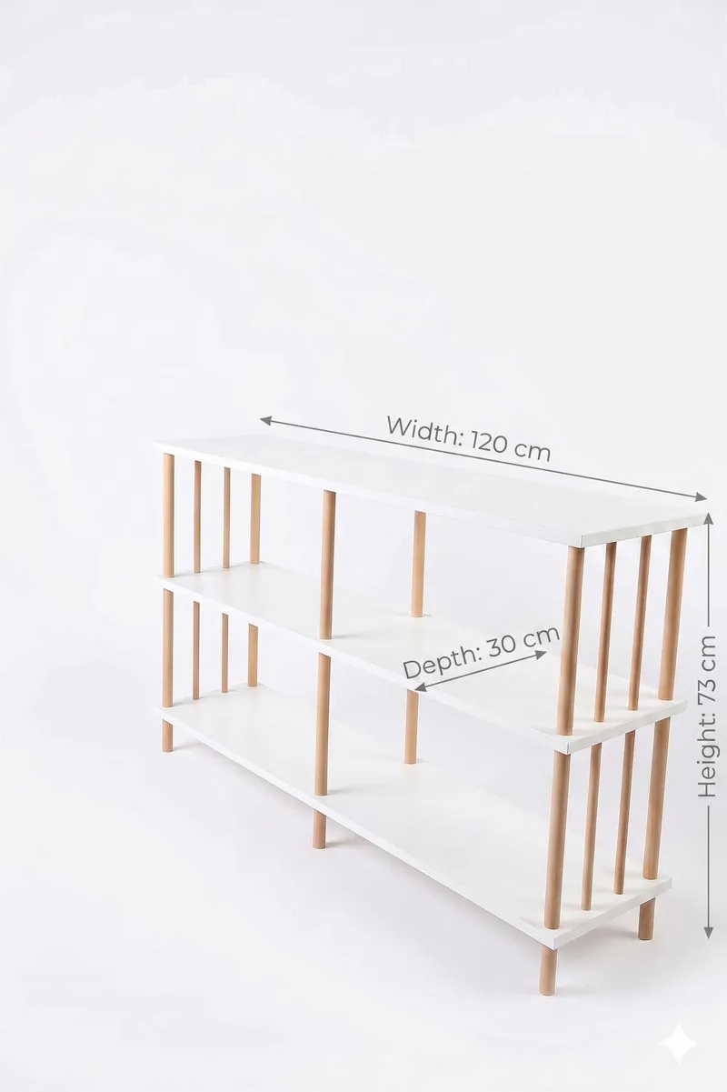 Skjenk Hanah Home Peka Wide (120 x 73 x 30 cm) Hvit - Hvit - Oppbevaring - Oppbevaringsmøbler - Sideboard & skjenker