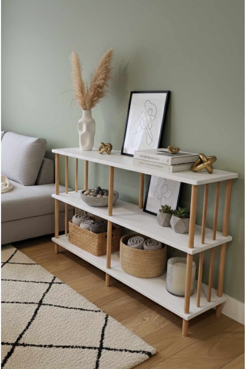 Skjenk Hanah Home Peka Wide (120 x 73 x 30 cm) Hvit - Hvit - Oppbevaring - Oppbevaringsmøbler - Sideboard & skjenker
