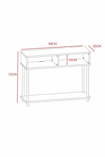 Skjenk Hanah Home Peka Sideboard (90 x 75 x 30 cm) Hvit - Hvit - Oppbevaring - Oppbevaringsmøbler - Sideboard & skjenker