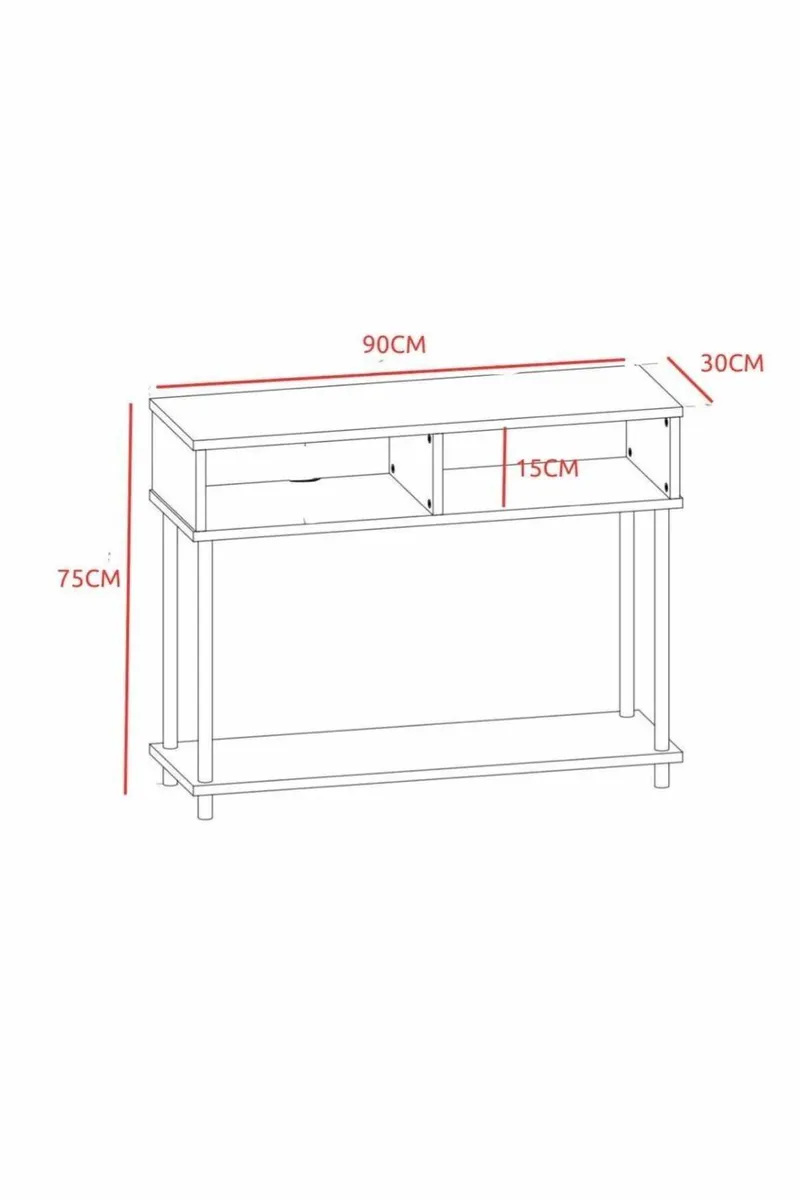 Skjenk Hanah Home Peka Sideboard (90 x 75 x 30 cm) Sapphire Oak - Sapphire Oak - Oppbevaring - Oppbevaringsmøbler - Sideboard & skjenker