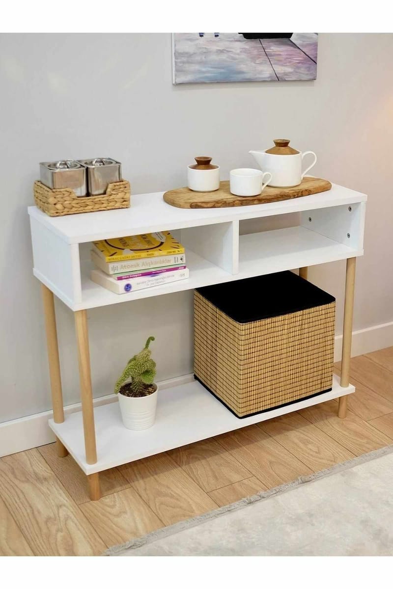 Skjenk Hanah Home Peka Sideboard (90 x 75 x 30 cm) Hvit - Hvit - Oppbevaring - Oppbevaringsmøbler - Sideboard & skjenker