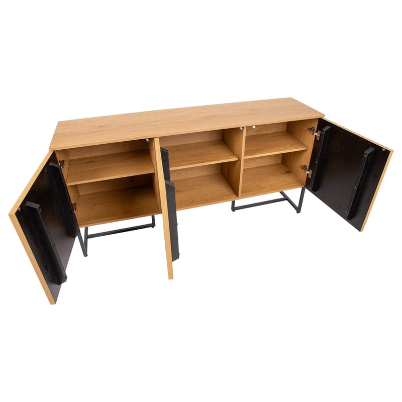 Skjenk HOME4YOU Hampton 160x40x80 cm Melamin med eikebark - eikebark - Oppbevaring - Oppbevaringsmøbler - Sideboard & skjenker