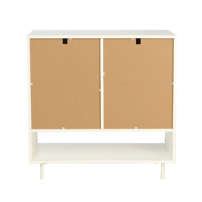 Skjenk HOME4YOU Herta 80x40x80 cm - hvit/lyst tre - Oppbevaring - Oppbevaringsmøbler - Sideboard & skjenker