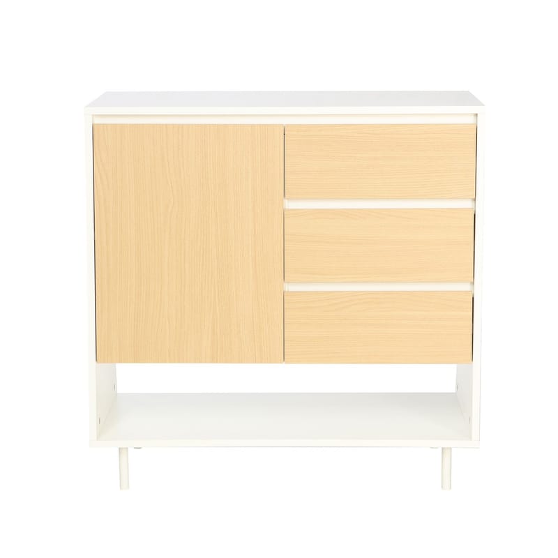 Skjenk HOME4YOU Herta 80x40x80 cm - hvit/lyst tre - Oppbevaring - Oppbevaringsmøbler - Sideboard & skjenker