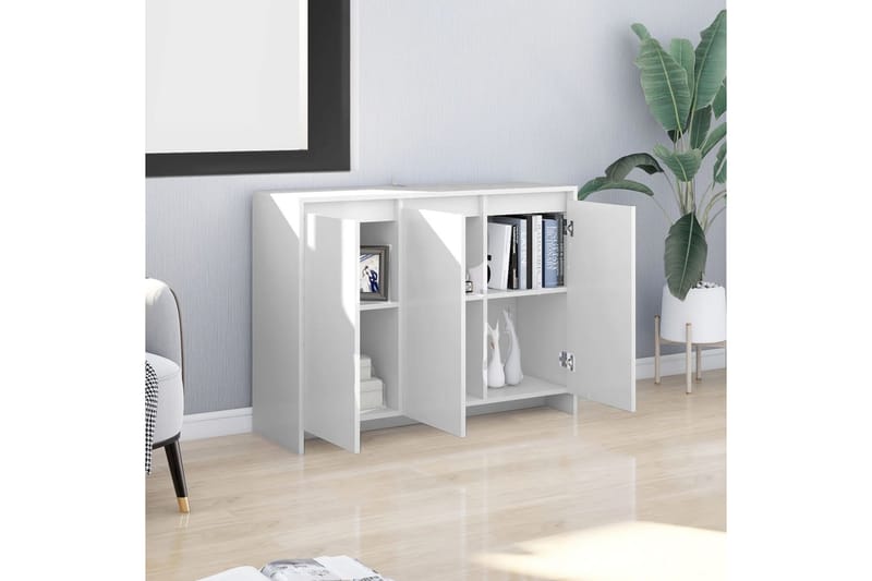 Skjenk hvit 102x33x75 cm sponplate - Hvit - Oppbevaring - Oppbevaringsmøbler - Sideboard & skjenker