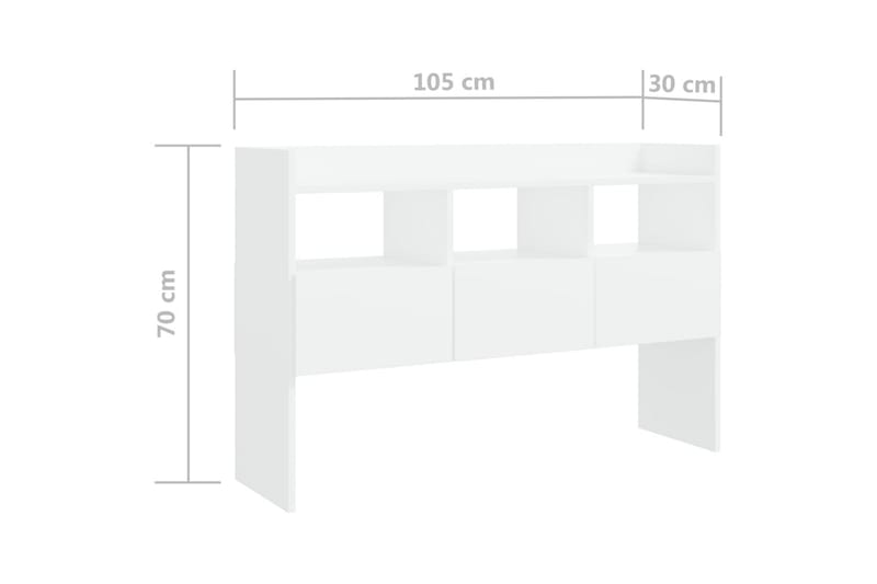 Skjenk hvit 105x30x70 cm sponplate - Hvit - Sideboard & skjenker