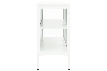 Skjenk hvit 105x35x70 cm stål og glass - Hvit - Oppbevaring - Oppbevaringsmøbler - Sideboard & skjenker