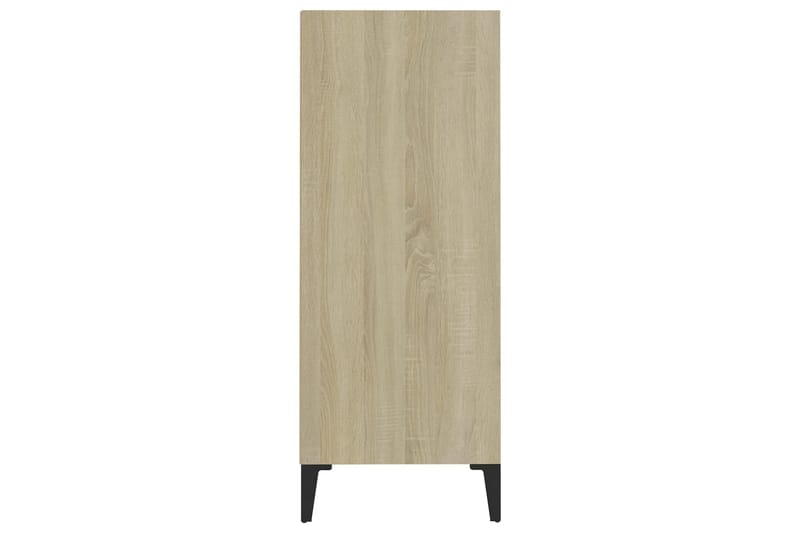 Skjenk hvit og sonoma eik 57x35x90 cm sponplate - Beige - Oppbevaring - Oppbevaringsmøbler - Sideboard & skjenker