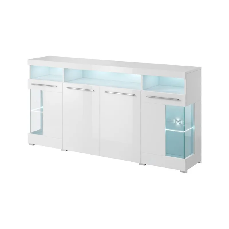 Skjenk India 4 dører - Hvit - Oppbevaring - Oppbevaringsmøbler - Sideboard & skjenker