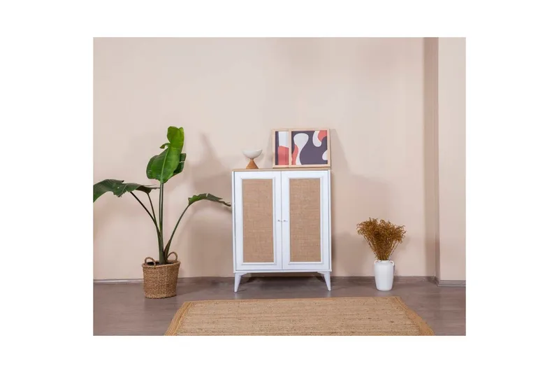 Skjenk Jatinder Hvit / Eik - Natur/Hvit - Oppbevaring - Oppbevaringsmøbler - Sideboard & skjenker