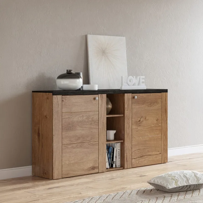 Skjenk Larona 2 dører - Lefkas Eik - Oppbevaring - Oppbevaringsmøbler - Sideboard & skjenker