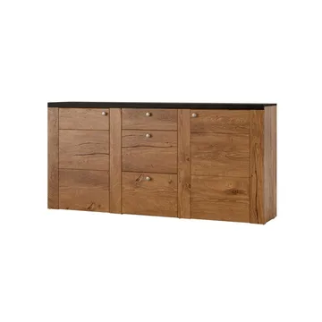 Skjenk Larona 2 dører med 3 skuffer - Lefkas Eik - Oppbevaring - Oppbevaringsmøbler - Sideboard & skjenker