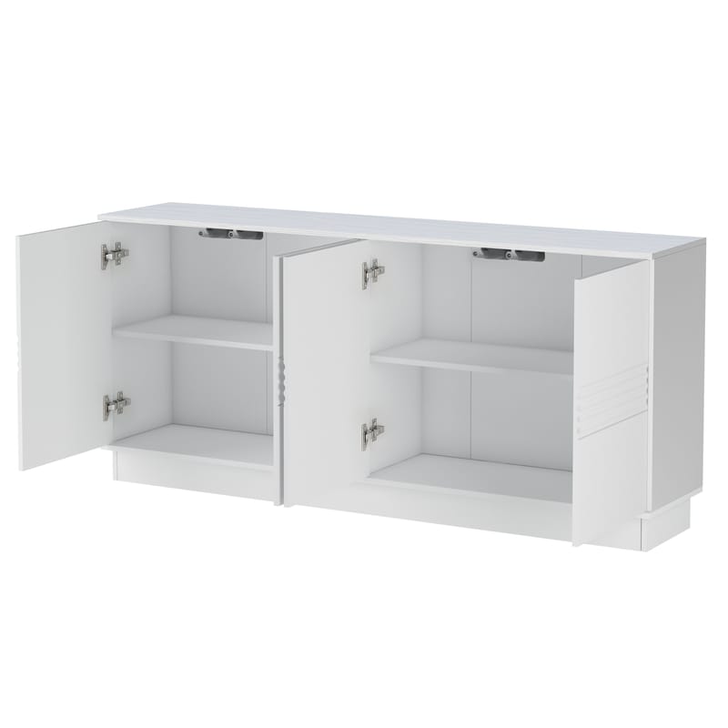 Skjenk Loft24 Toro Hvit - Hvit - Oppbevaring - Oppbevaringsmøbler - Sideboard & skjenker