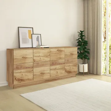 Skjenk Loft24 Toro Wotan-eik - Wotan-eik - Oppbevaring - Oppbevaringsmøbler - Sideboard & skjenker