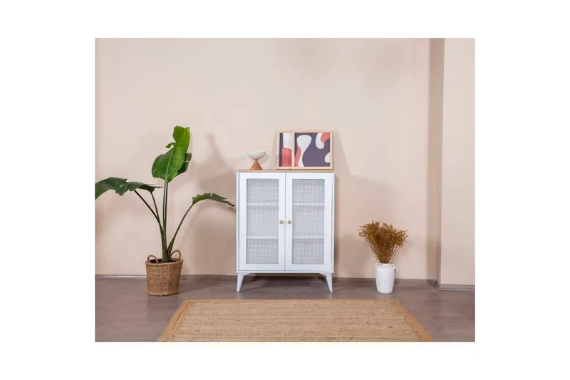 Skjenk Mjudi Hvit / Eik - Hvit / Eik - Oppbevaring - Oppbevaringsmøbler - Sideboard & skjenker