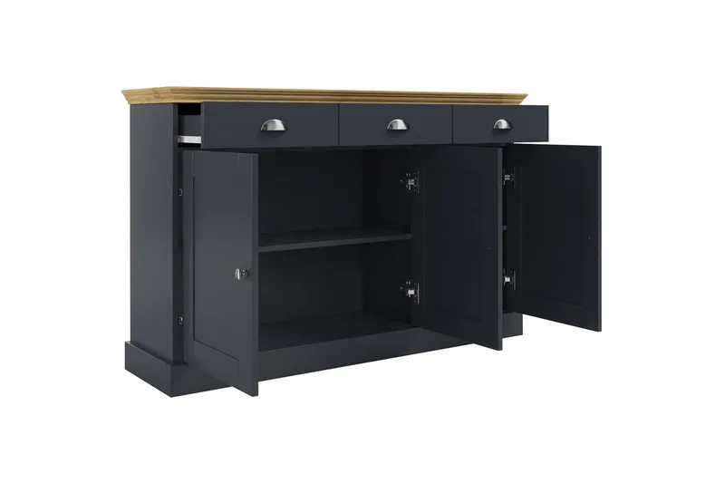 Skjenk Motala Antrasitt/Eik - Antrasitt/Eik - Oppbevaring - Oppbevaringsmøbler - Sideboard & skjenker