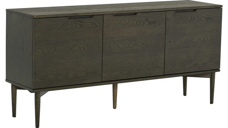 Skjenk Nordal 3 Dører - Brunlakkert eik med hvitpigmentering - Oppbevaring - Oppbevaringsmøbler - Sideboard & skjenker