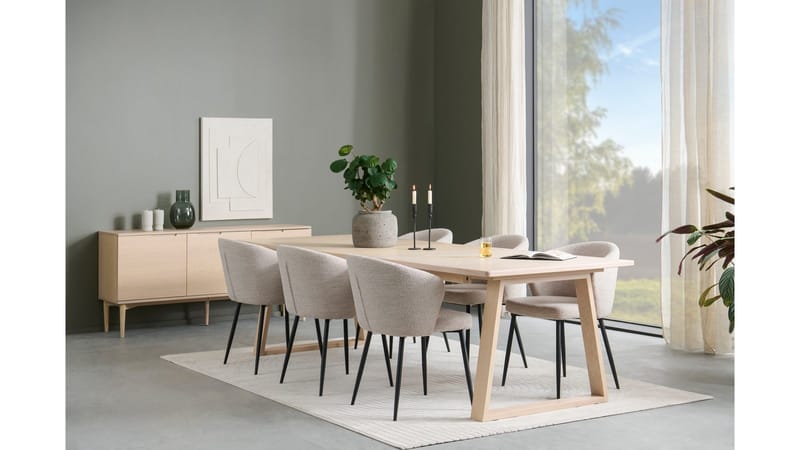 Skjenk Nordal 3 Dører - brunlakkert eikefiner - Oppbevaring - Oppbevaringsmøbler - Sideboard & skjenker