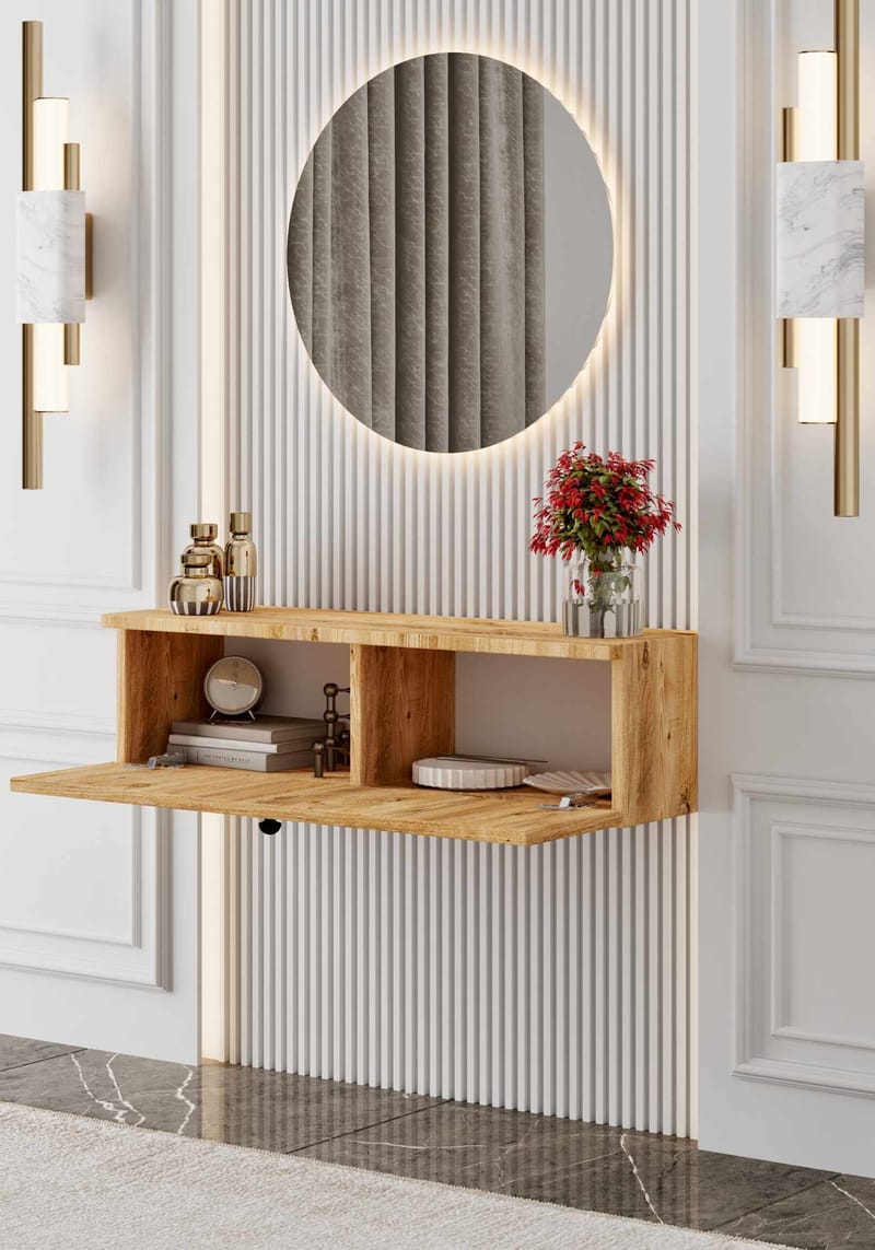 Skjenk Nordure Mimosa (90 x 26 x 22 cm) Atlantic Pine - Atlantic Pine - Oppbevaring - Oppbevaringsmøbler - Sideboard & skjenker
