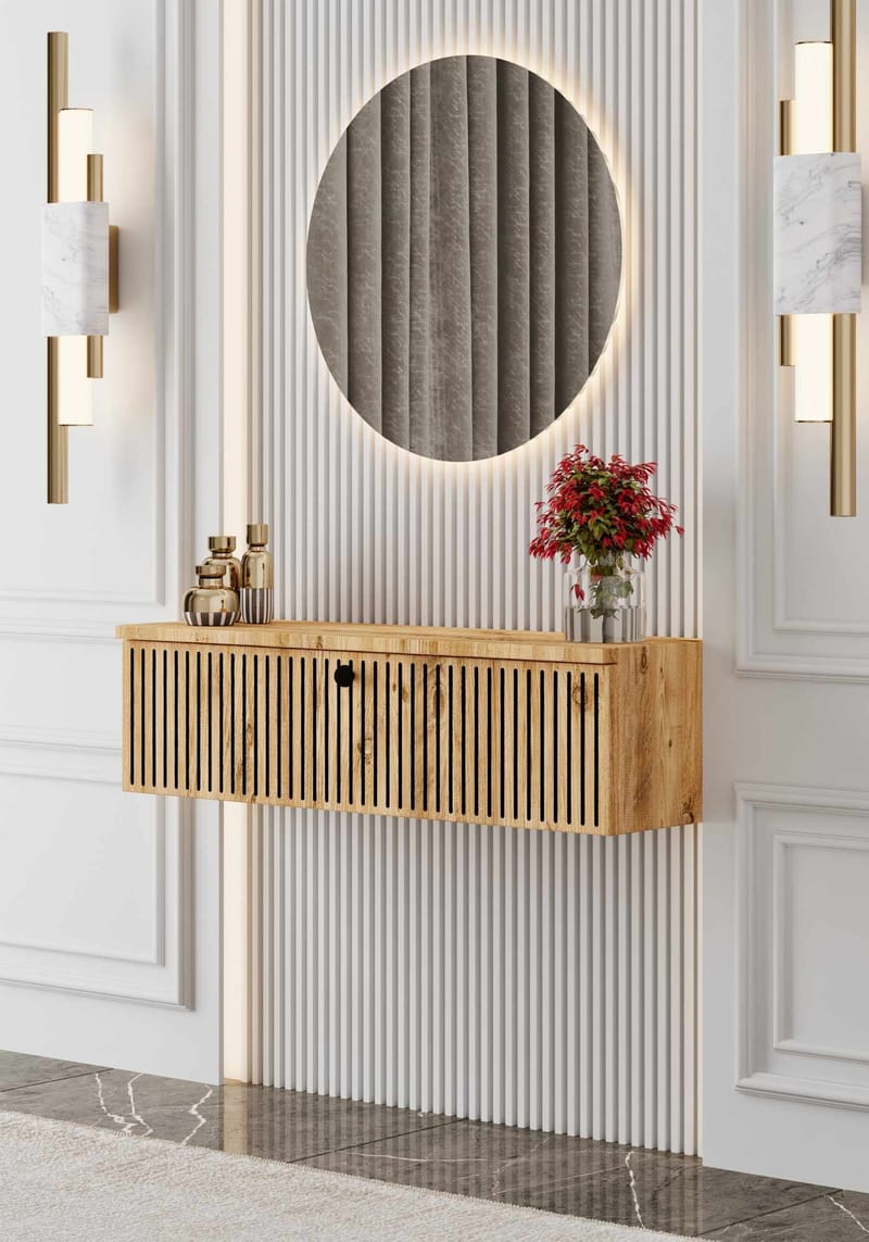 Skjenk Nordure Mimosa (90 x 26 x 22 cm) Atlantic Pine - Atlantic Pine - Oppbevaring - Oppbevaringsmøbler - Sideboard & skjenker