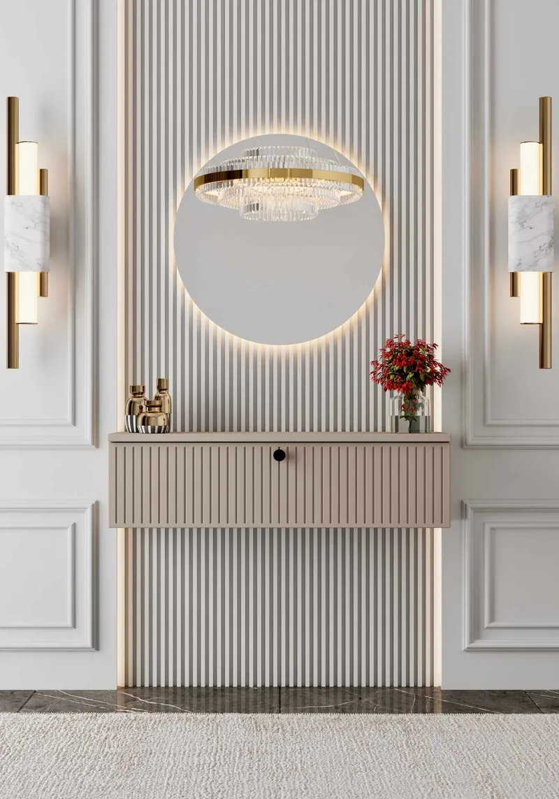 Skjenk Nordure Mimosa (90 x 26 x 22 cm) Sandstein - Sandstein - Oppbevaring - Oppbevaringsmøbler - Sideboard & skjenker