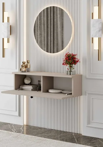 Skjenk Nordure Mimosa (90 x 26 x 22 cm) Sandstein - Sandstein - Oppbevaring - Oppbevaringsmøbler - Sideboard & skjenker