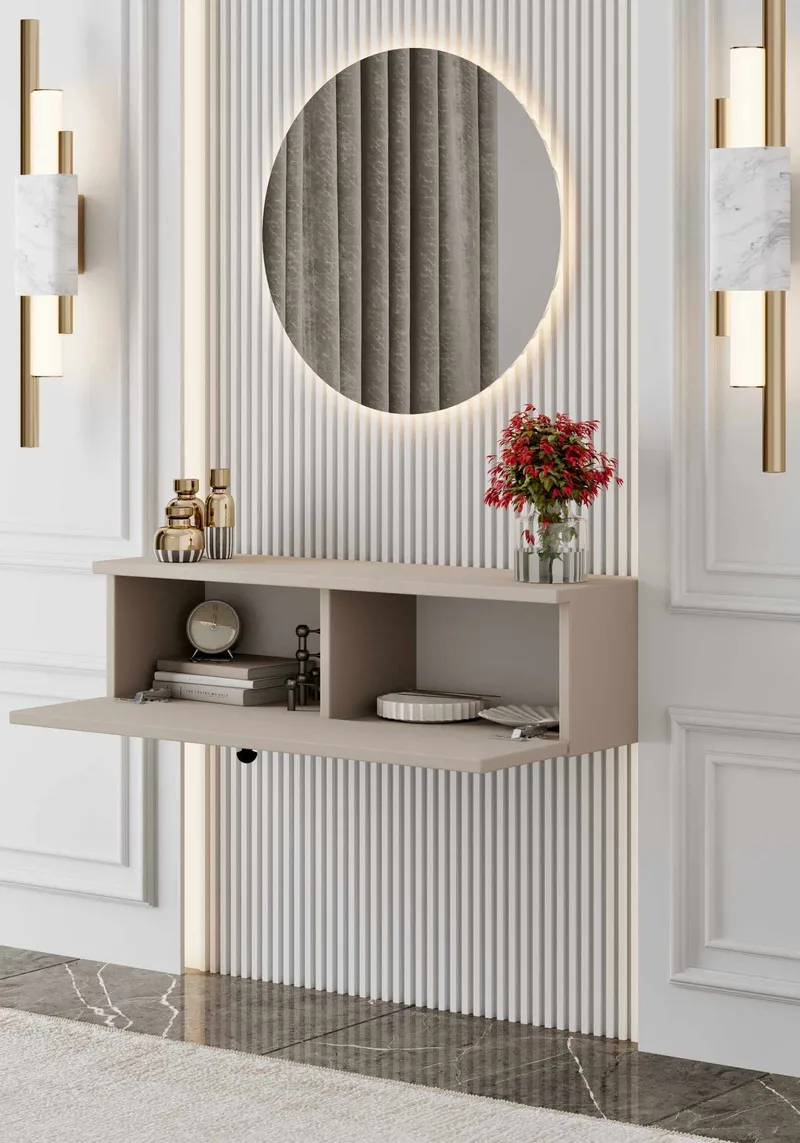 Skjenk Nordure Mimosa (90 x 26 x 22 cm) Sandstein - Sandstein - Oppbevaring - Oppbevaringsmøbler - Sideboard & skjenker